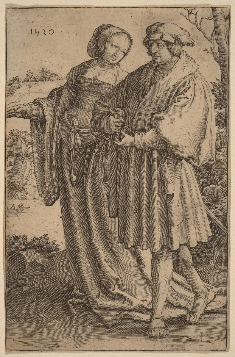 The Promenade by Lucas van Leyden, print, 1520