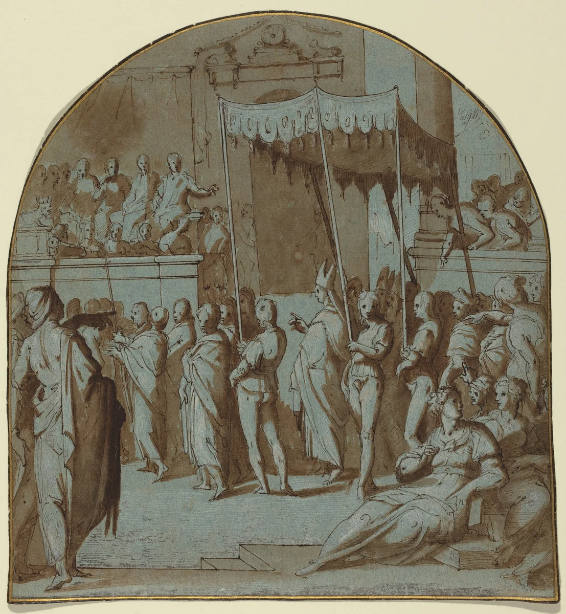 The Entry of Saint Antoninus into Florence by Giovanni Balducci, drawing, 1560-1631