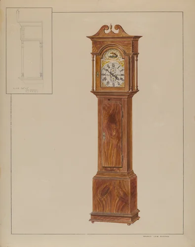 Grandfather's Clock (Timepiece) by Francis Law Durand, index of american design, 1937