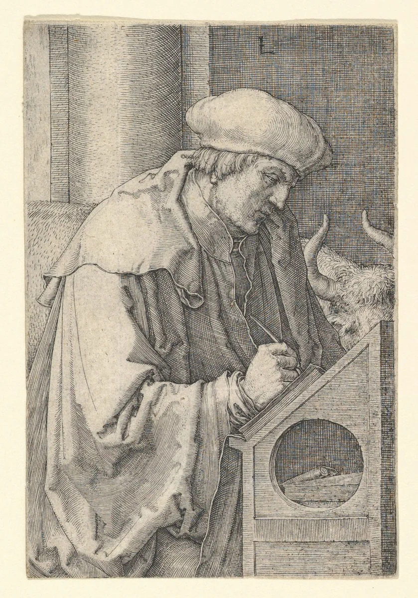 St. Luke by Lucas van Leyden, print, 1518