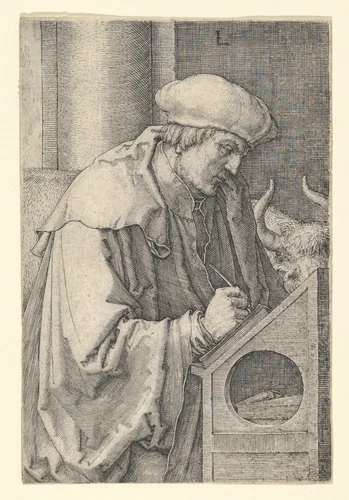 St. Luke by Lucas van Leyden, print, 1518