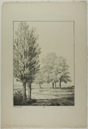 Plate 26 from Blatt Baum und Landschafts Studien by Lorenz Ekemann Alesson, print, 1805-1815
