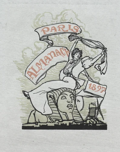 Paris Almanac, 1897: Back Cover by Auguste Louis Lepère, print, 1897