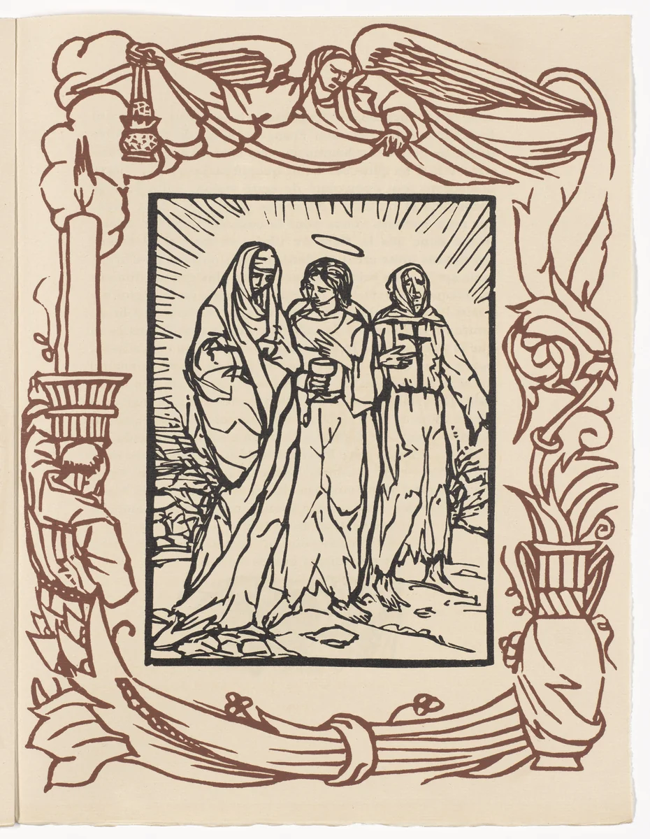 Plate (page 239) from Les Petites Fleurs de St. François (The Little Flowers of St. Francis) by Émile Bernard, illustrated book, 1928