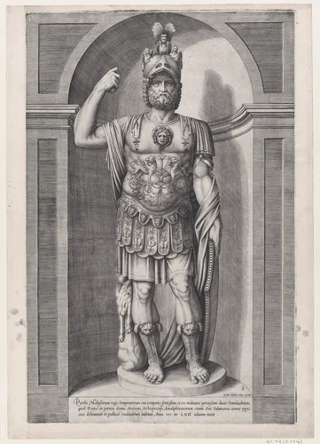 King Pyrrhus, from "Speculum Romanae Magnificentiae" by Jacob Bos, print, 1562