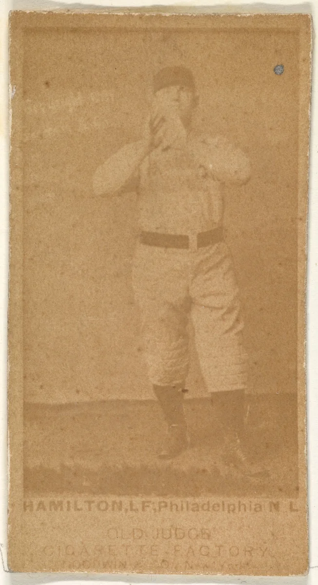Hamilton, Left Field, Philadelphia, from the Old Judge series (N172) for Old Judge Cigarettes by Goodwin & Company, photograph, 1887-1890