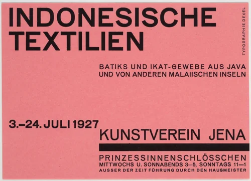 Indonesische Textilien by Walter Dexel, design, 1926