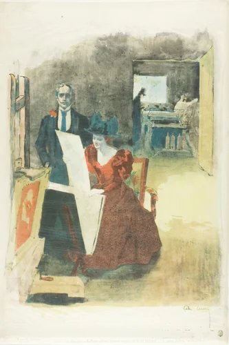 Cover for the portfolio, The Painters-Lithographers (Les Peintres Lithographes) by Alexandre Lunois, print, 1892