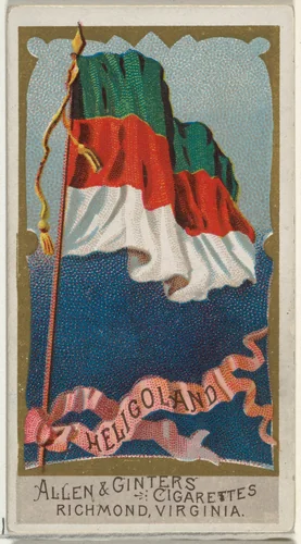 Heligoland, from Flags of All Nations, Series 2 (N10) for Allen & Ginter Cigarettes Brands by Allen & Ginter, print, 1890