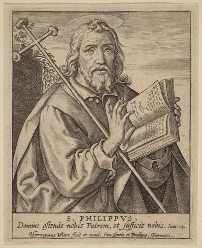 S. Philippus by Hieronymus Wierix, print, 1553-1619