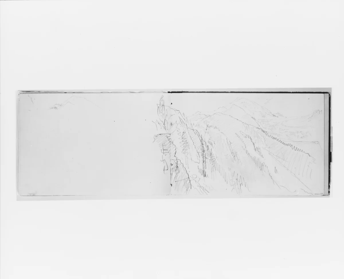 Mountain Sketches (from Sketchbook X) by William Trost Richards, artwork, 1885