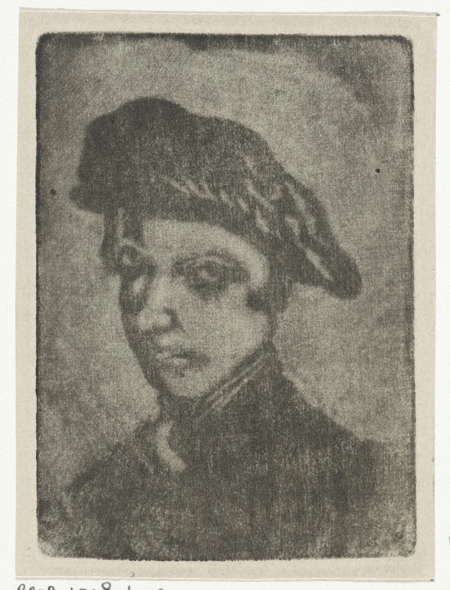 Jongeman met een pet by Eberhard Cornelis Rahms, print, 1854-1907