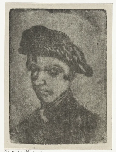 Jongeman met een pet by Eberhard Cornelis Rahms, print, 1854-1907