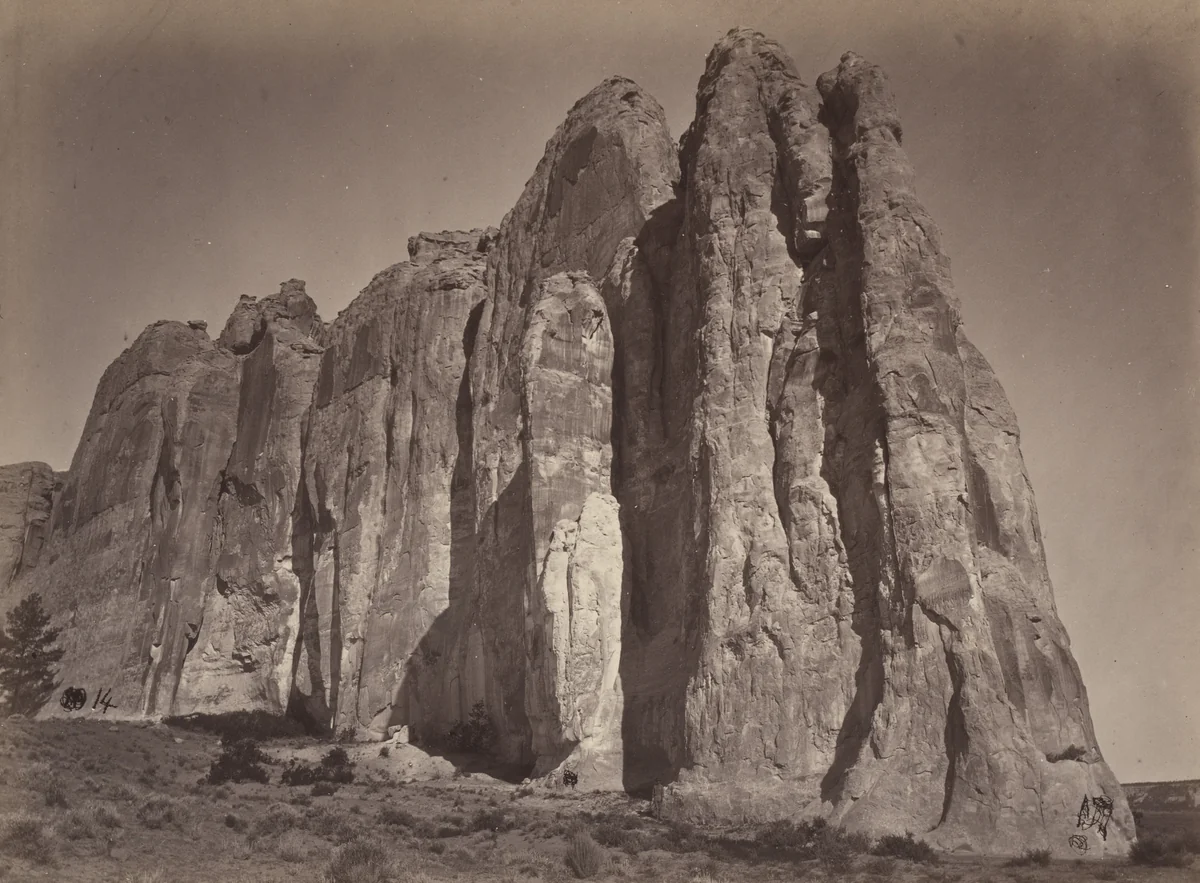 South Side of Inscription Rock, N.M. by Timothy O'Sullivan, photograph, 1871