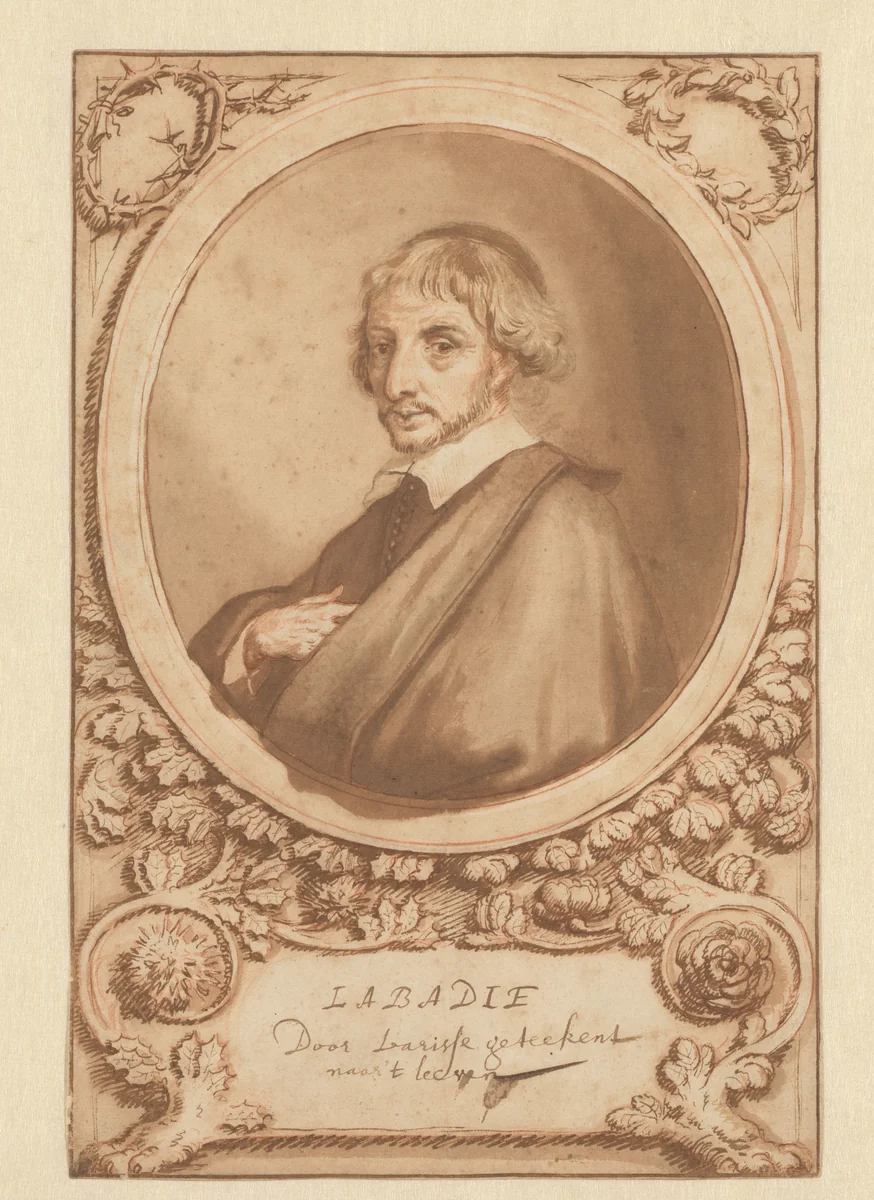 Portret van Jean de Labadie by Gerard de Lairesse, drawing, 1665-1668
