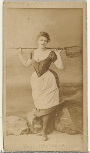 Mlle. Deanville, from the Actors and Actresses series (N145-8) issued by Duke Sons & Co. to promote Duke Cigarettes by W. Duke, Sons & Co., photograph, 1890-1895