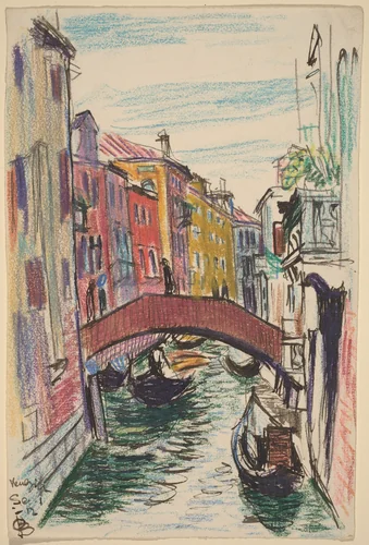 Canal, Venice by Oscar F. Bluemner, drawing, 1912