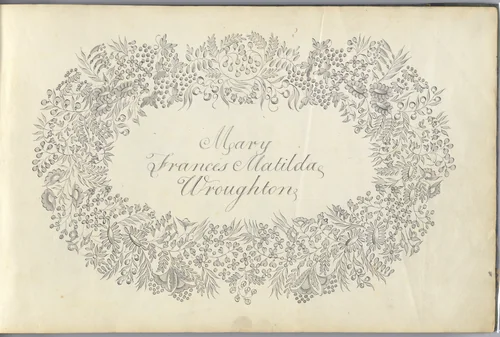 Copy Book of Embroidery Patterns by Mary Frances Matilda Wroughton, book, 1825-1840