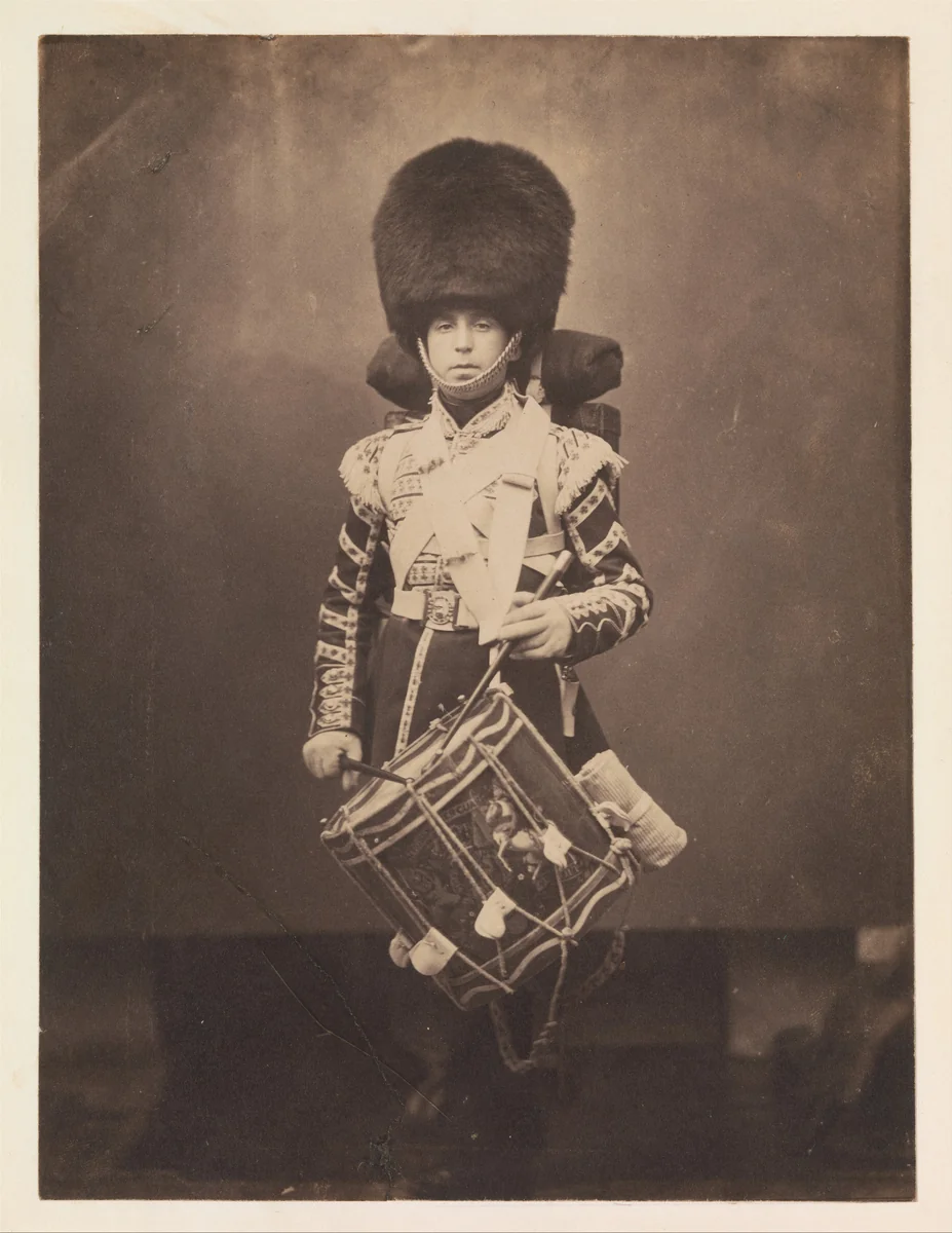 [Grenadier Guards Drummer] by Joseph Cundall, photograph, 1854-1856