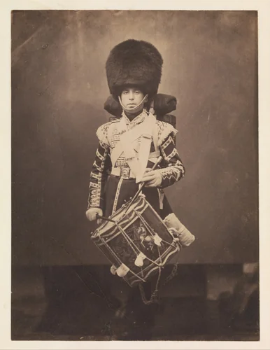 [Grenadier Guards Drummer] by Joseph Cundall, photograph, 1854-1856