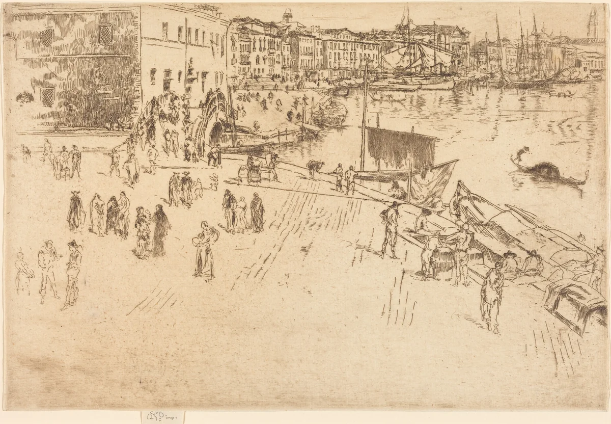 The Riva, No.I by James McNeill Whistler, print, 1879-1880
