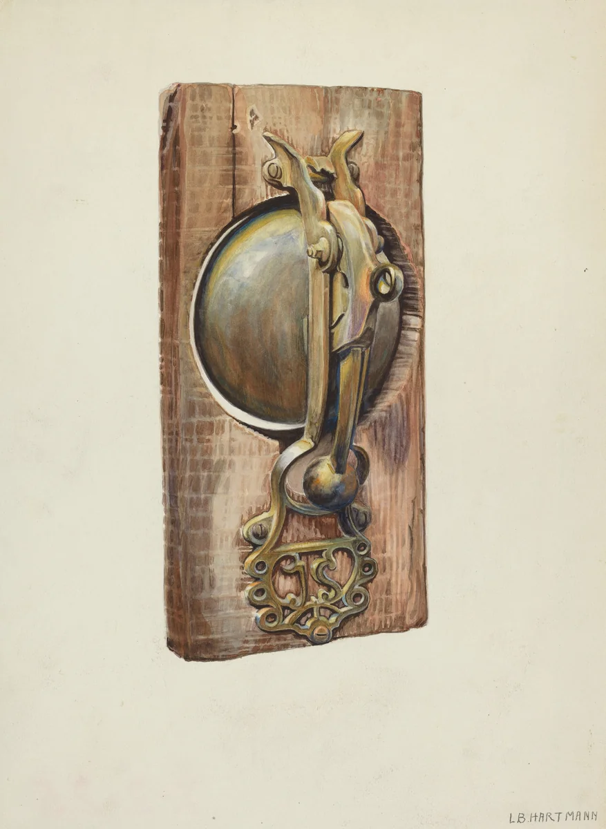 Street Car Bell by L. B. Hartmann, index of american design, 1935-1942