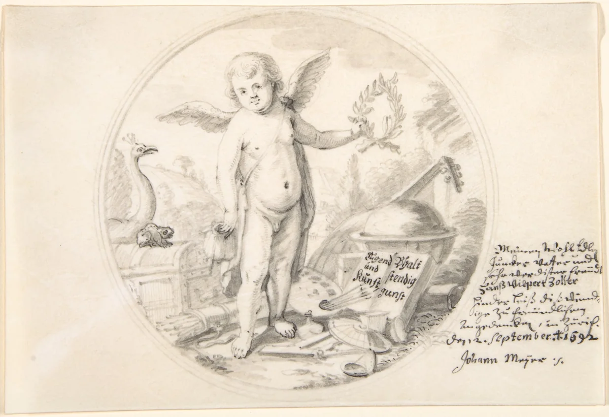 Allegory of Virtue by Johannes Meyer, drawing, 1692