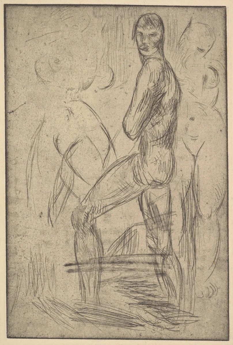 Striding Man by Wilhelm Lehmbruck, print, 1914