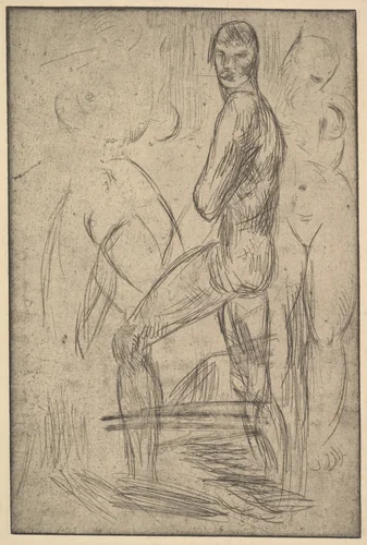 Striding Man by Wilhelm Lehmbruck, print, 1914