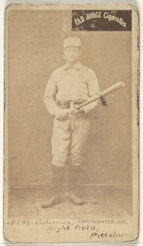John Francis Coleman, Right Field, Pittsburgh, from the Old Judge series (N172) for Old Judge Cigarettes by Goodwin & Company, photograph, 1887