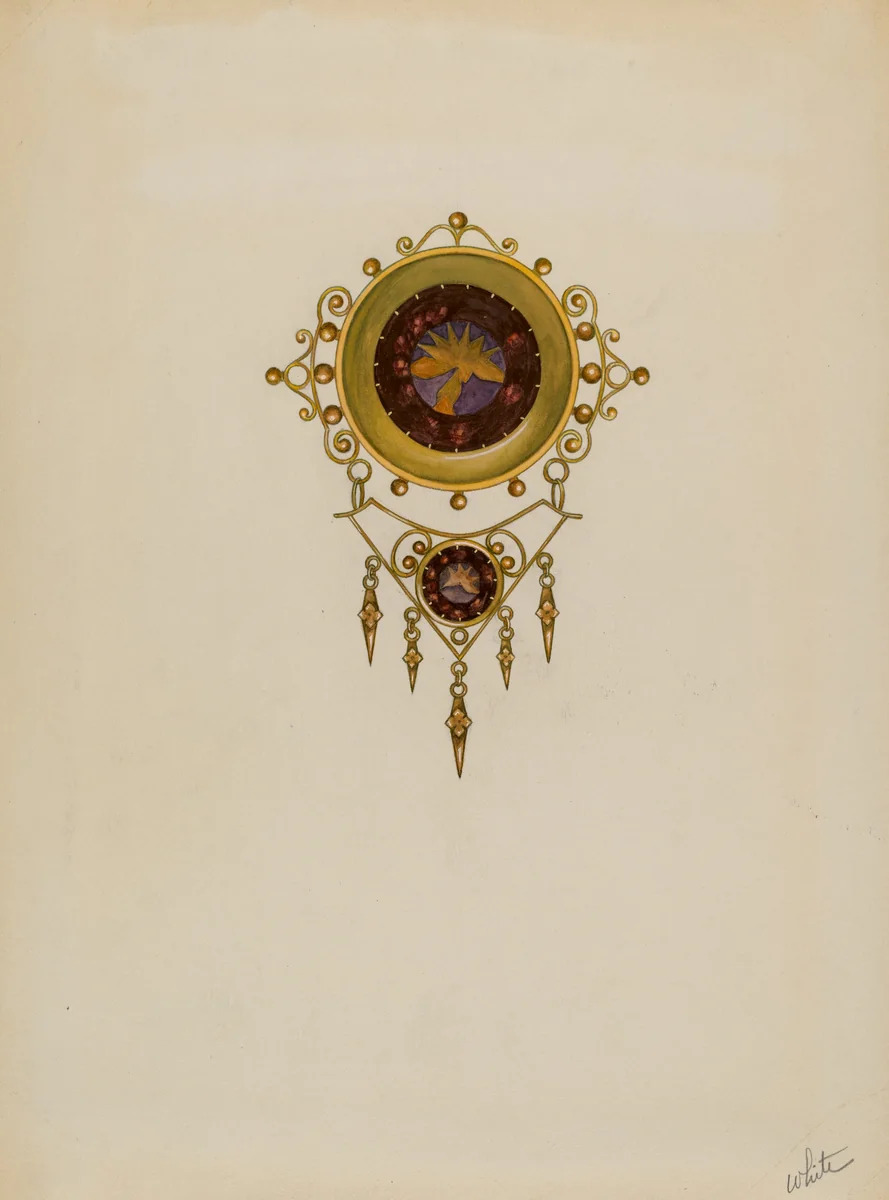 Brooch by Edward White, index of american design, 1936