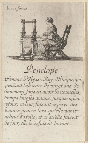 Penelope by Stefano della Bella, print, 1620-1664