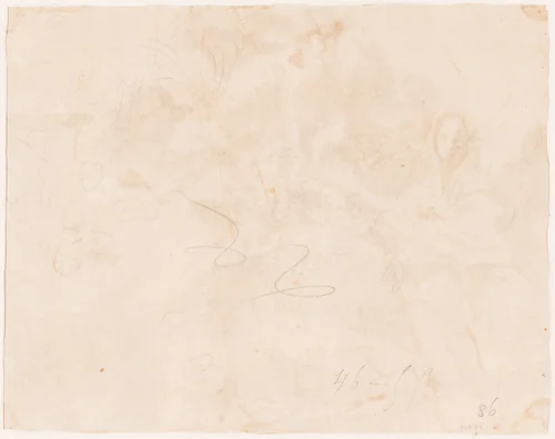 Sketch for the Flight into Egypt [verso] by Giovanni Domenico Tiepolo, drawing, 1750-1755