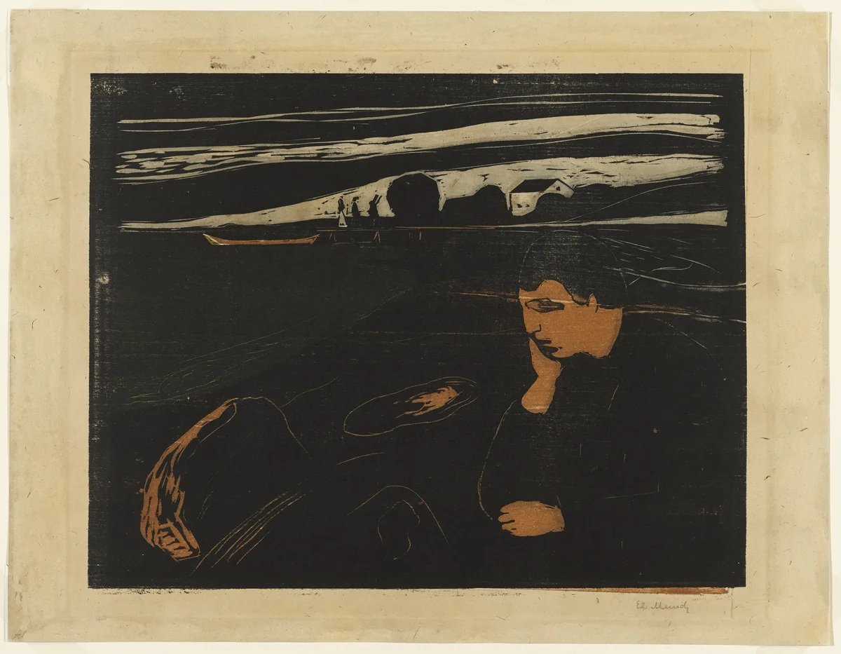 Melancholy III (Melankoli III) by Edvard Munch, print, 1902