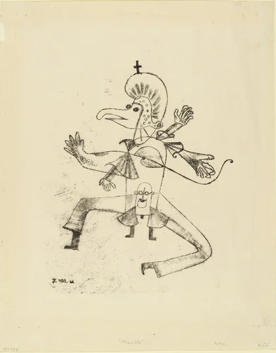 Buffoonery (Narretei) by Paul Klee, print, 1922