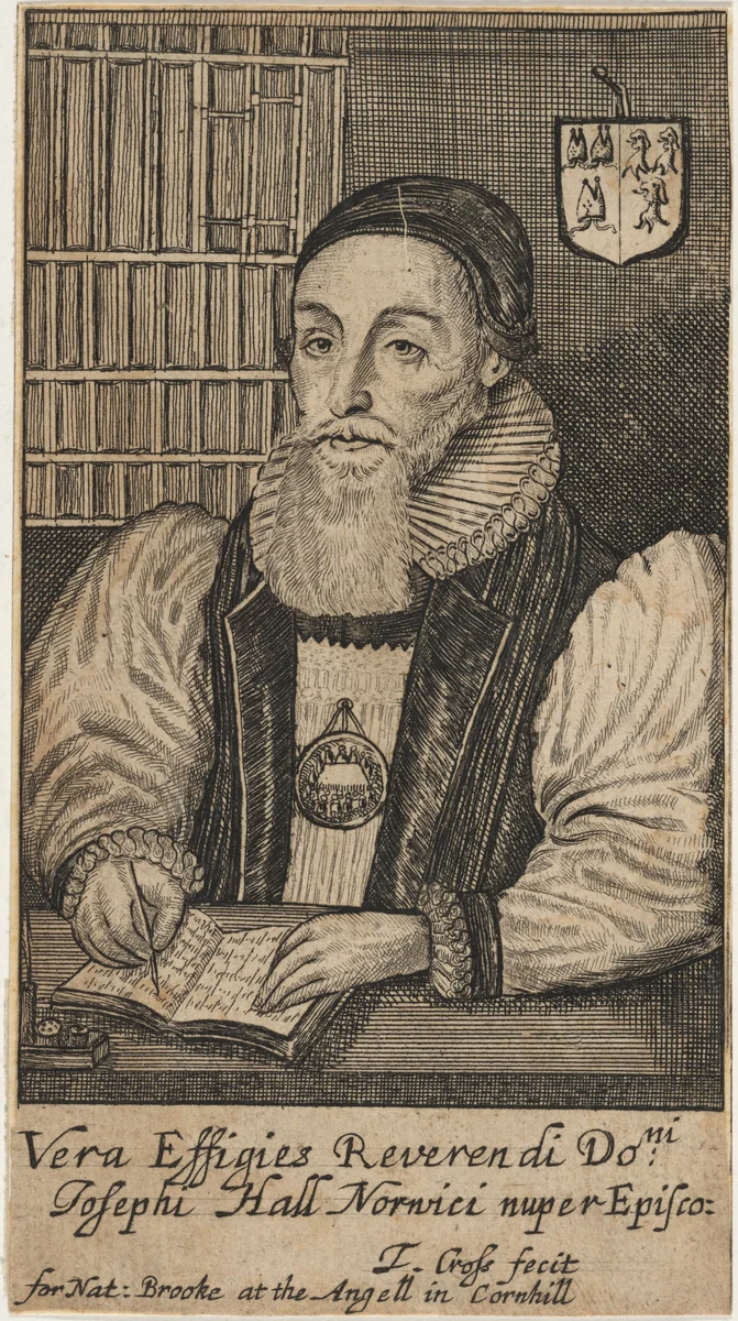 Reverendi Doni: Josephi Hall Norwici Nuper Episco. (Joseph Hall, Bishop of Norwich) by Thomas Cross; Edward Marshall, print, 1602-1704