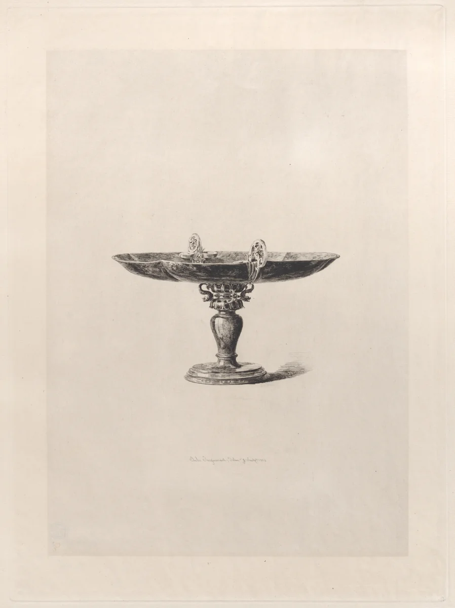 Oriental Jasper Cup by Jules Ferdinand Jacquemart, print, 1864