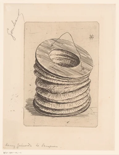 Lantaarn by Henri Charles Guérard, print, 1876