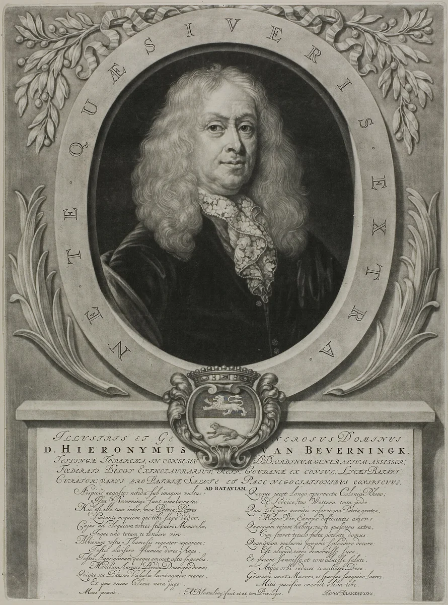 Portrait of D. Hieronymous van Beverningk by Abraham Blooteling, print, 1660-1690