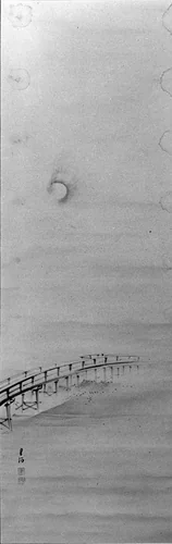 Uji Bridge in the Moonlight by Gantoku, painting, 1805-1859