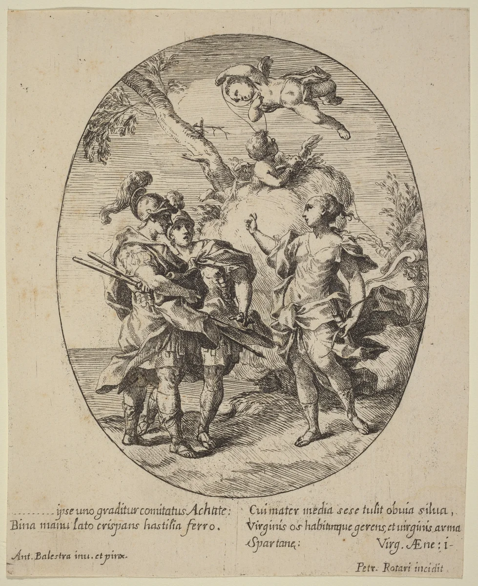 Venus Appearing to Achilles by Pietro Rotari
Antonio Balestra, print, 1725