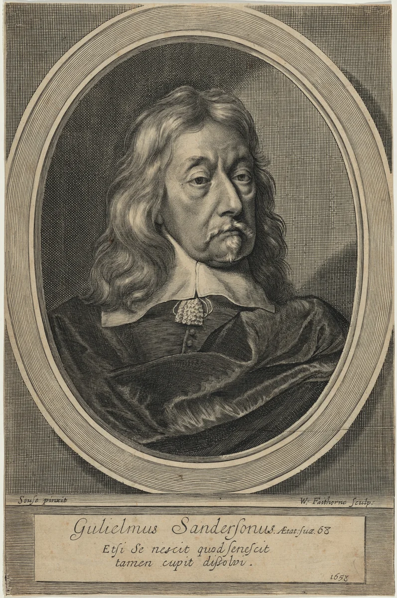 Sir William Sanderson by William Faithorne, print, 1658