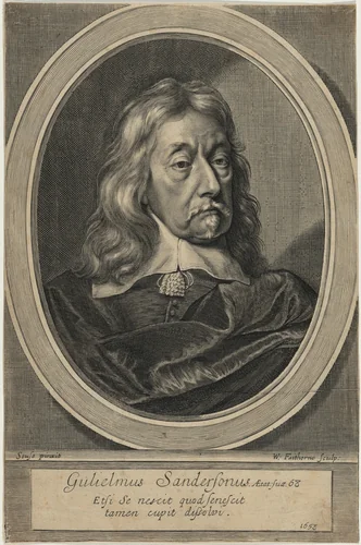 Sir William Sanderson by William Faithorne, print, 1658