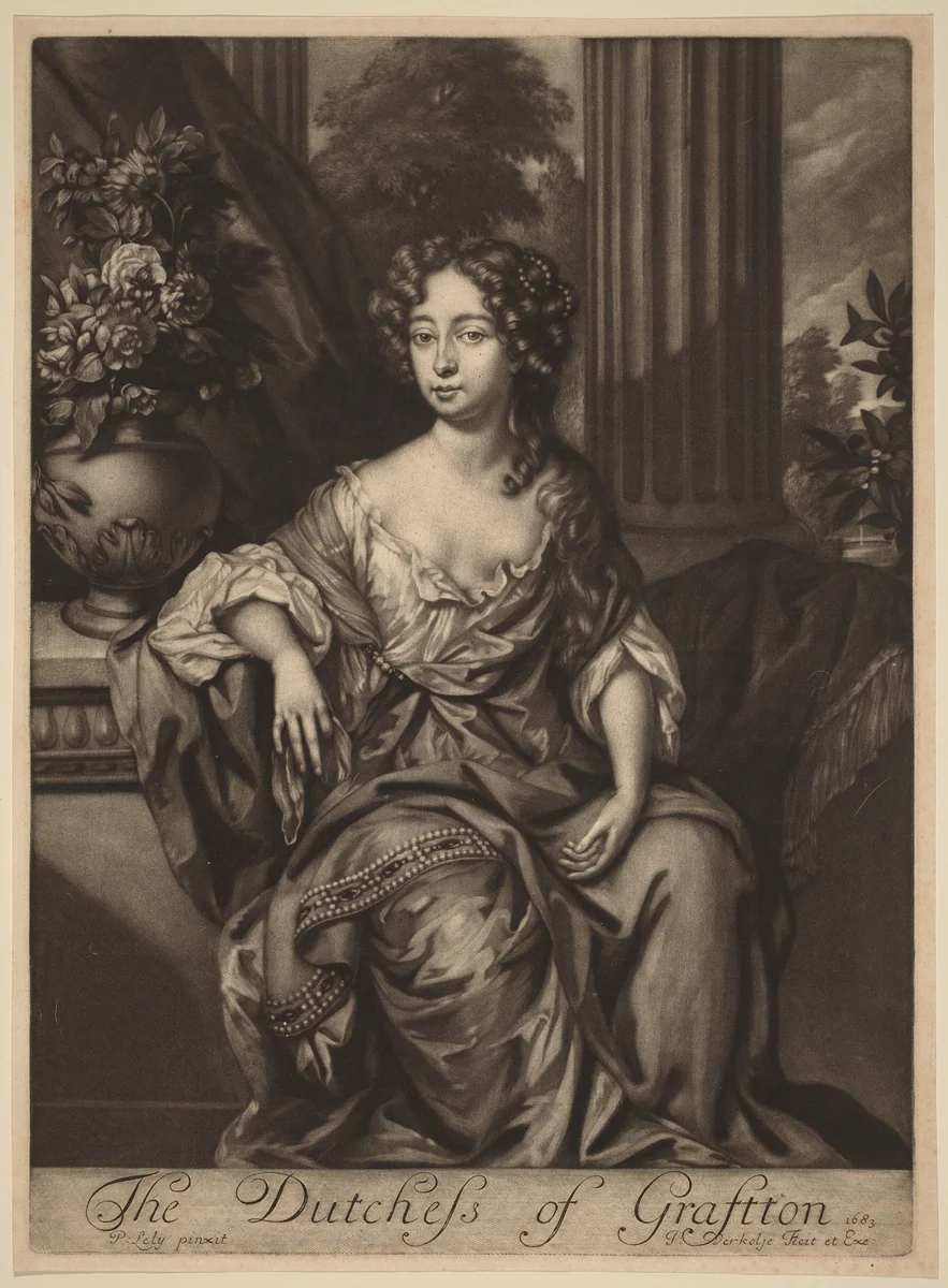 The Duchess of Grafton by Jan Verkolje, print, 1683