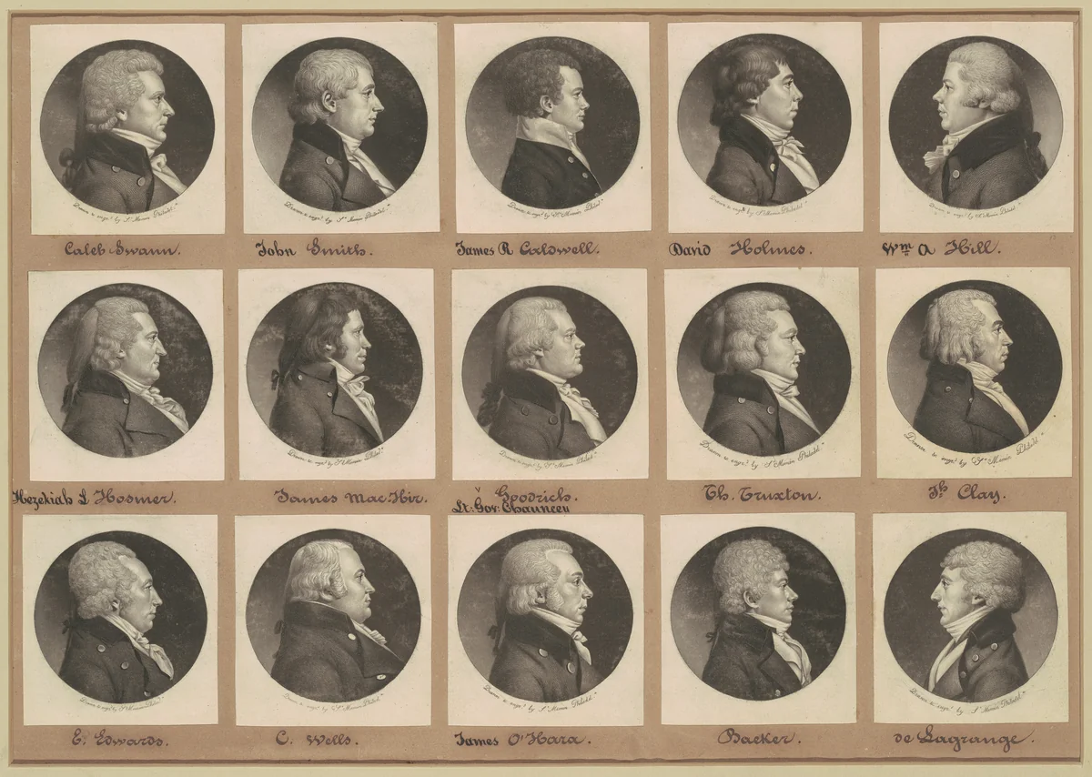 Saint-Mémin Collection of Portraits, Group 13 by Charles B. J. Févret de Saint-Mémin, volume, 1799