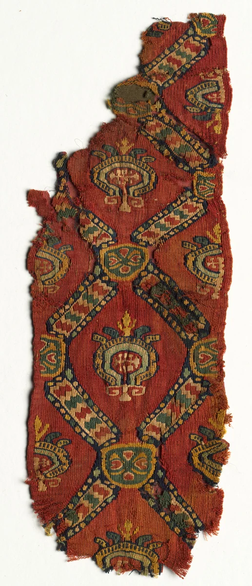 Fragmentary Ornament from a Tunic with Lozenges and Medallions by Unknown, textile, 750-850