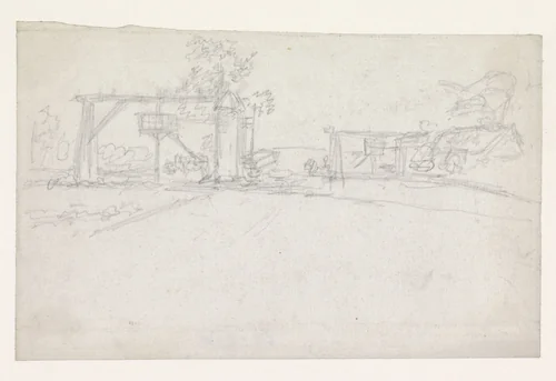 Schetsje met putten by Georges Michel, drawing, 1773-1843