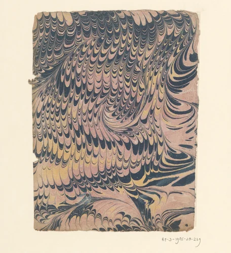 Spiraalmarmer in roze, blauw en geel by anonymous, other, 1700-1850