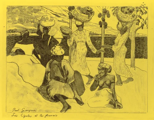 Volpini Suite: The Grasshoppers and the Ants (Les Cigales et les Fourmis) by Paul Gauguin, print, 1889