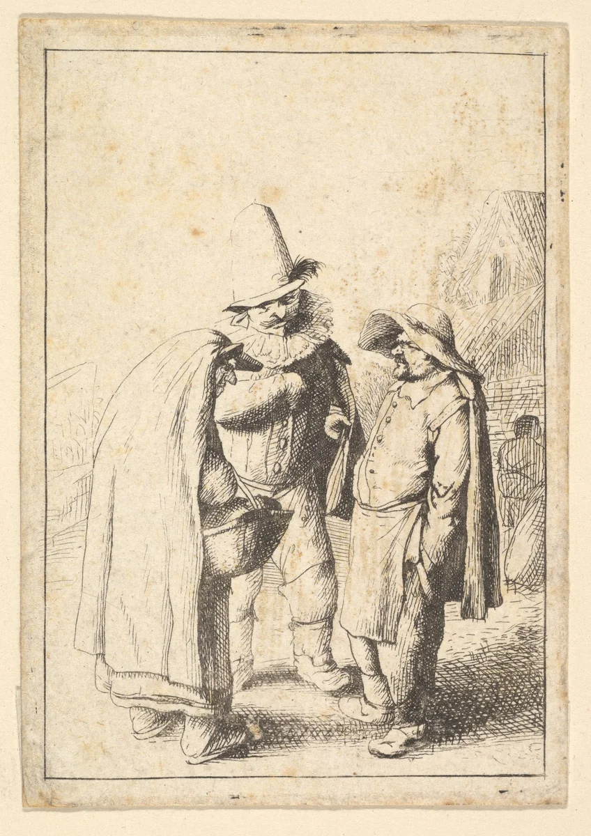 Grotesque Figures by Adriaen van Ostade, print, 1610-1685
